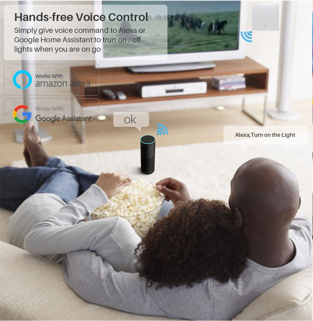 Smart Wifi Switch 220V No Neutral Wire Support Alexa and Google Home - New