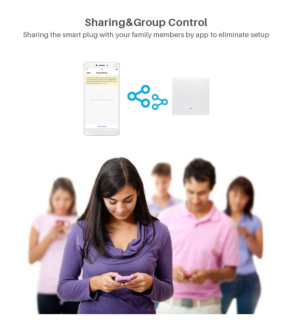 Smart Wifi Switch 220V No Neutral Wire Support Alexa and Google Home - New