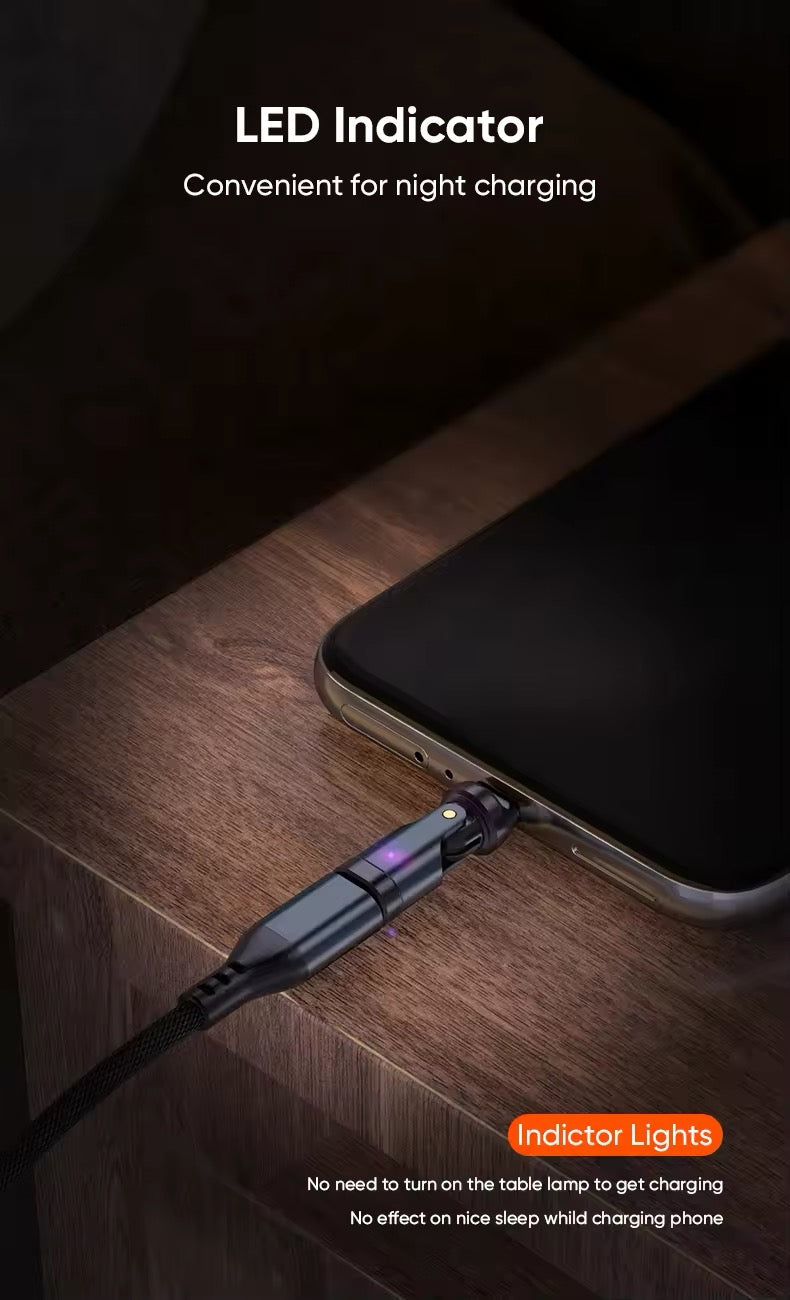 AUFU 240W OTG Type C Adapter USB Type C Male to Type C Female - 540° degree rotation