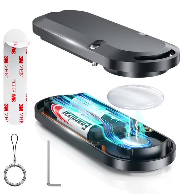Waterproof Magnetic Apple Airtag 10-Year Life Extended Case ,uses Aa Batteries , for Airtag Cr 2032 Battery Replacement Battery Case