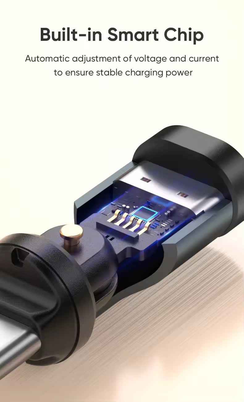 AUFU 240W OTG Type C Adapter USB Type C Male to Type C Female - 540° degree rotation