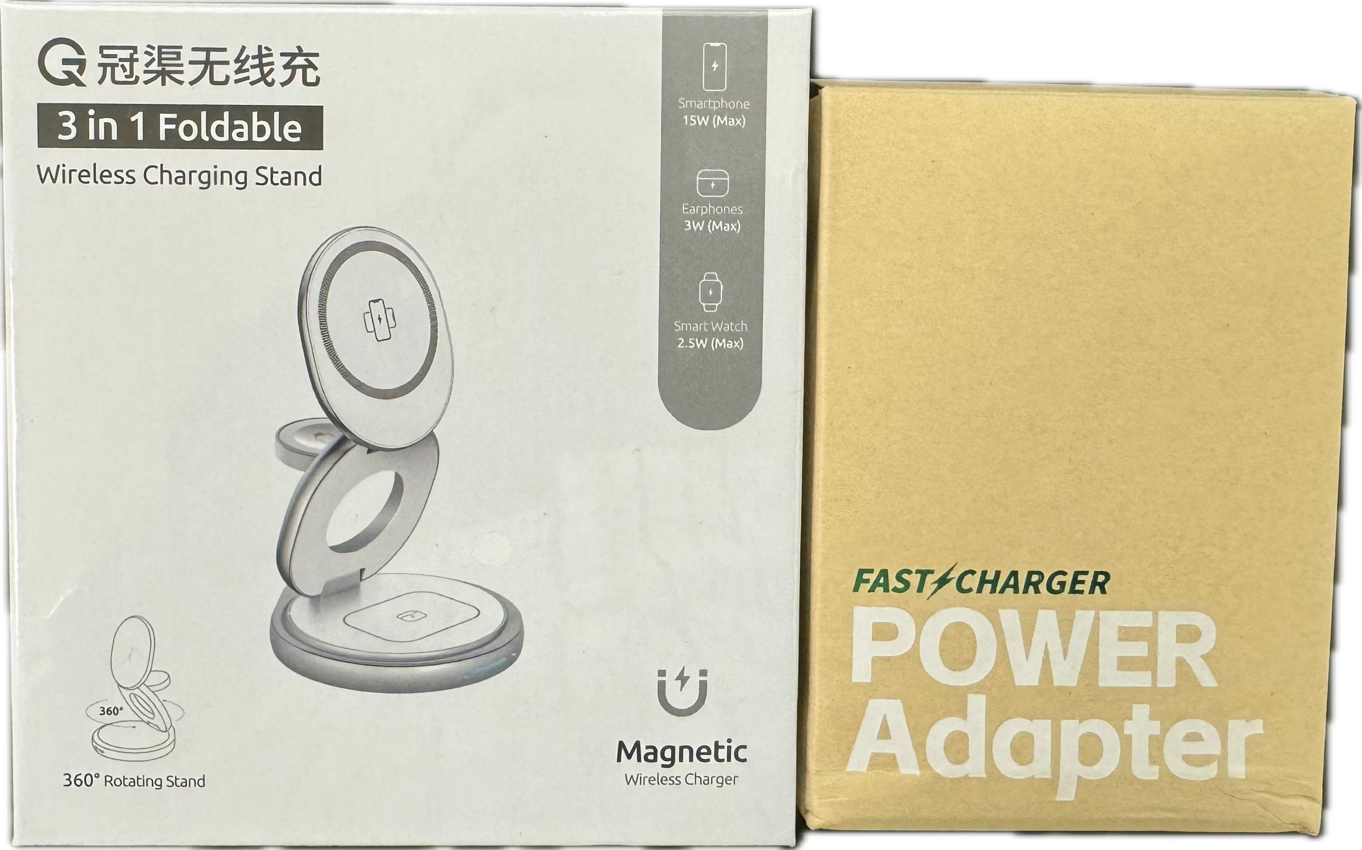 Foldable 30W Magnetic Wireless Charger Stand For iPhone15 14 13 12 Pro Max Apple Watch Airprods Pro 3 in 1 Fast Charging Station (New) (Sale)