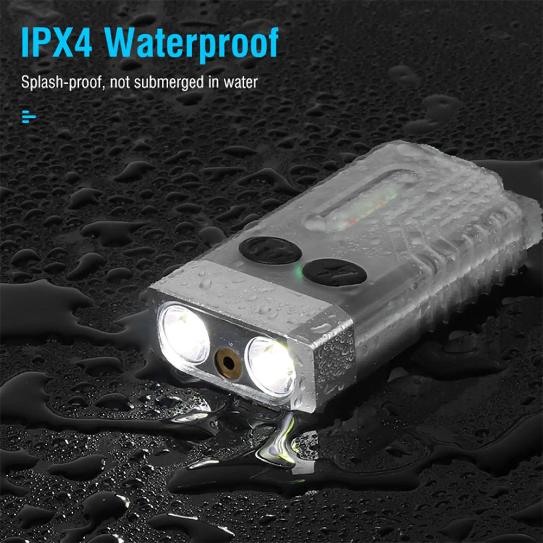 Asafee V10L 1100LM Fluorescent EDC Mini Flashlight Waterproof 2*SZ5-M3 ++5MW Lamp 100M Range Keychain Redline Blue Red UV Light , NEW