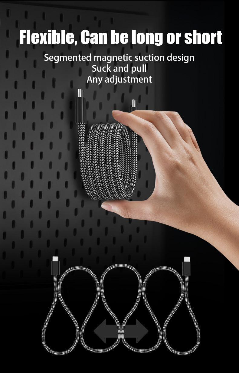 UKYEE USB C To---Magnetic Fast Charger Cable for iPhone 15 USB C To Type C Data Charging Wire for MacBook Samsung