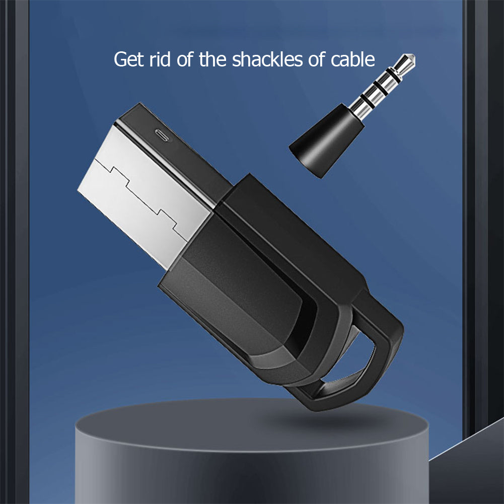 Wireless Game Audio Headphone Adapter Receiver for PS5 PS4 Game Console PC Headset Bluetooth-compatible Audio Transmitter