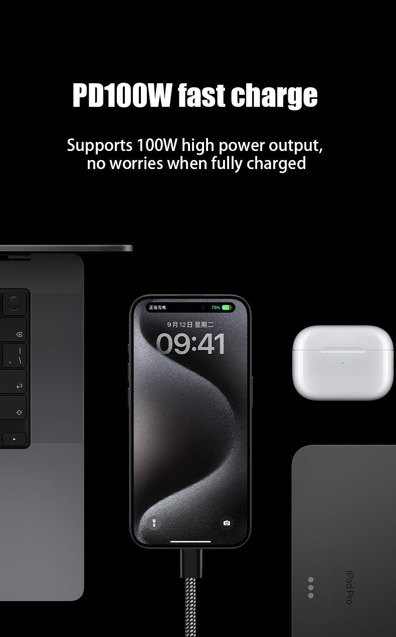 UKYEE USB C To---Magnetic Fast Charger Cable for iPhone 15 USB C To Type C Data Charging Wire for MacBook Samsung