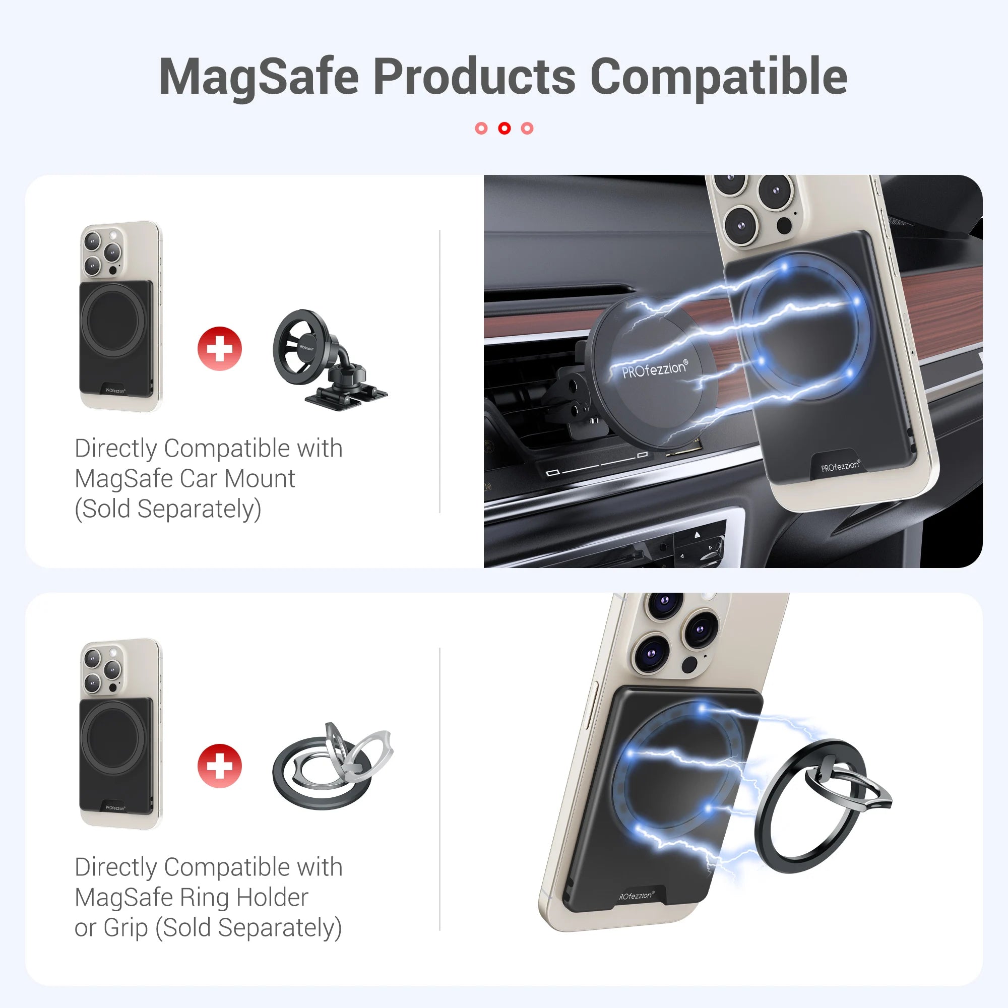 Magsafe Wallet Card Holder Magnetic Case Ultrathin Strong Adsorption Magnet Slot Card Holder (NEW)