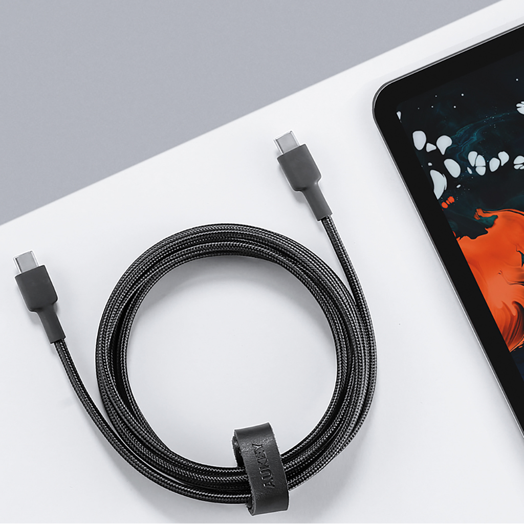 Aukey Cable Braided Nylon USB2.0, USB-C To USB-C Cable (0.9M)  Cb-Cd45