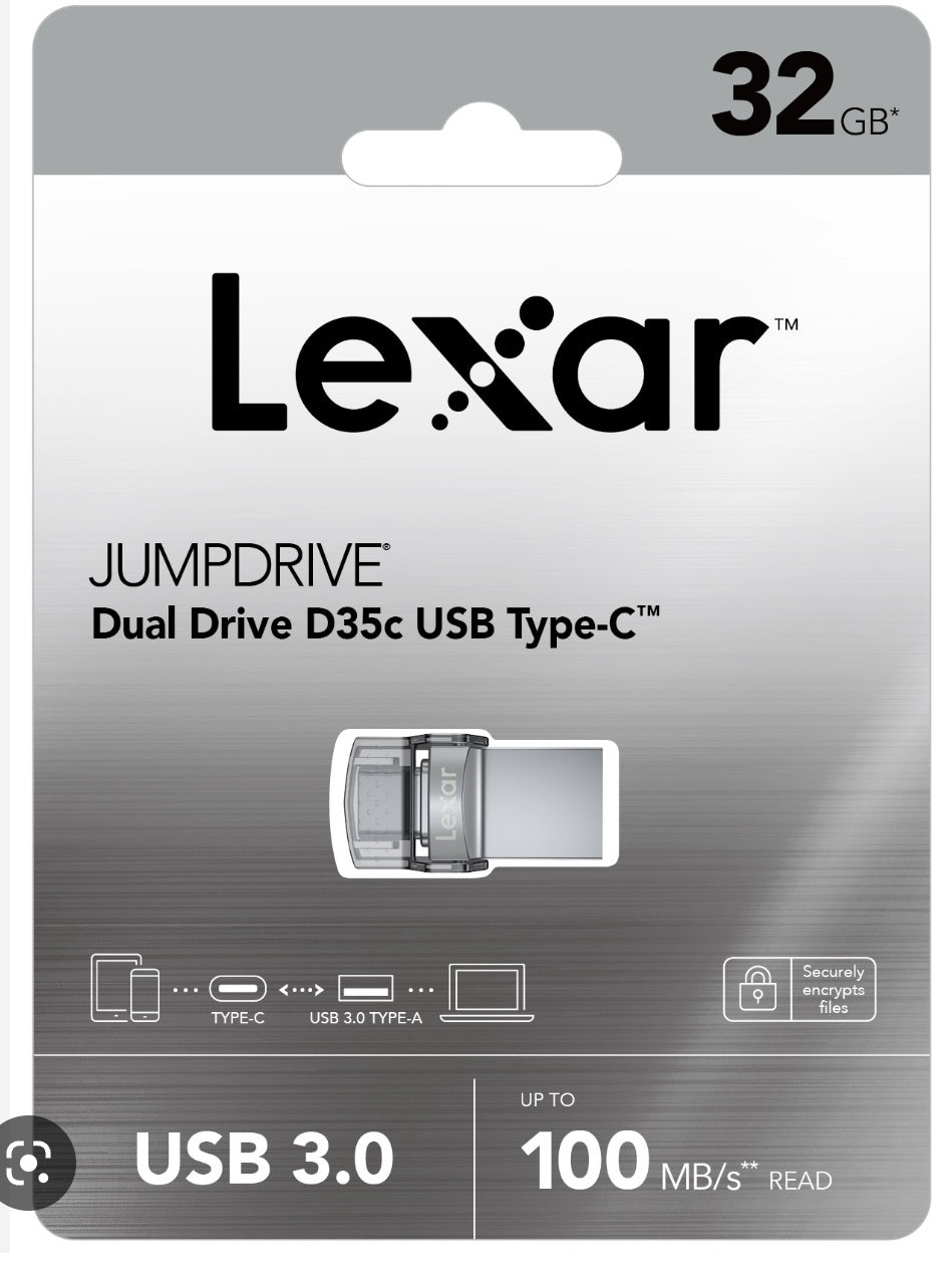 LEXAR  JumpDrive Dual Drive D35c Type-C/Type-A (USB 3.0)