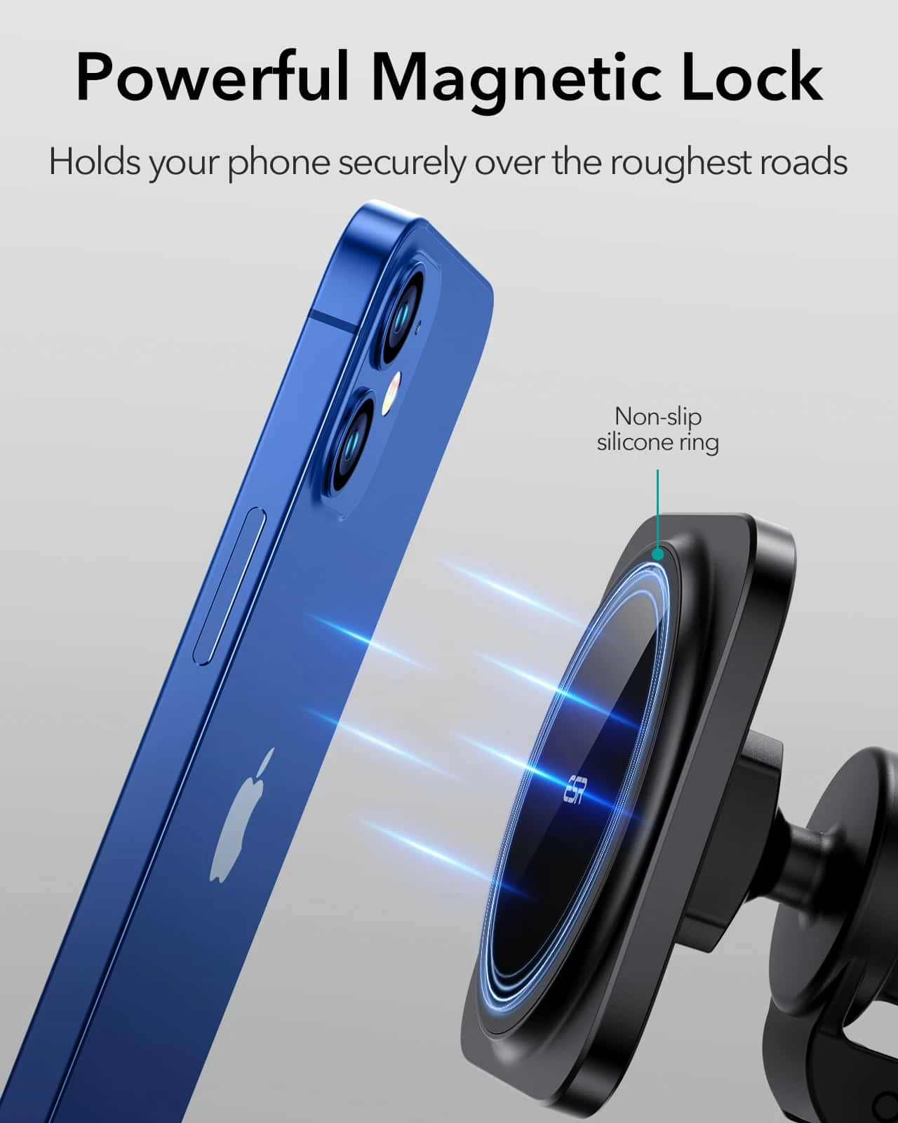 HaloLock™ Magnetic Car Phone Mount for iPhone 13/12 Series (Sale)