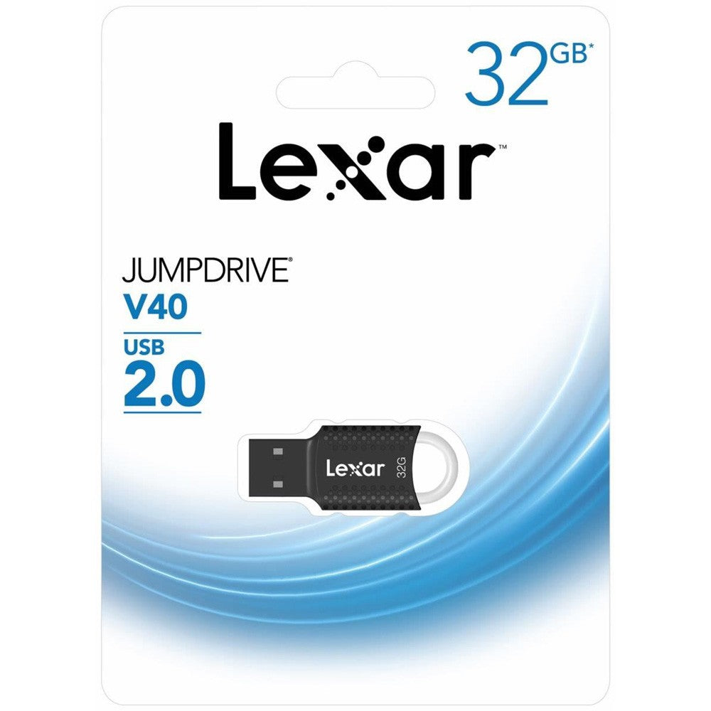 Lexar 32GB Jumpdrive V40 USB 2.0 Flash Drive, LJDV40-32GB