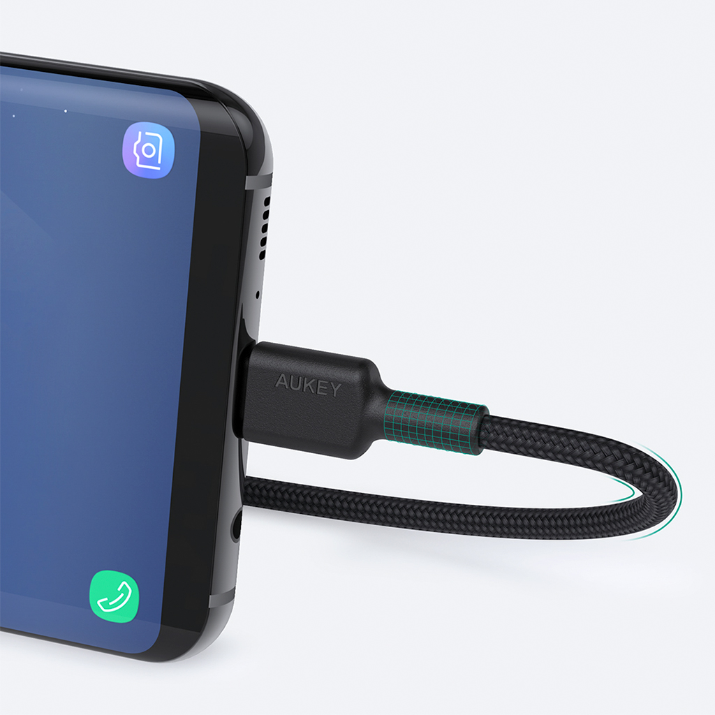 Aukey Cable Braided Nylon USB2.0, USB-C To USB-C Cable (0.9M)  Cb-Cd45