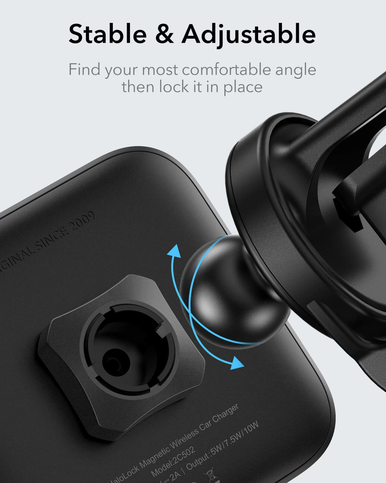 HaloLock™ Magnetic Wireless Car Charger Mount for iPhone 13/12 (Supports Apple MagSafe) (Sale)