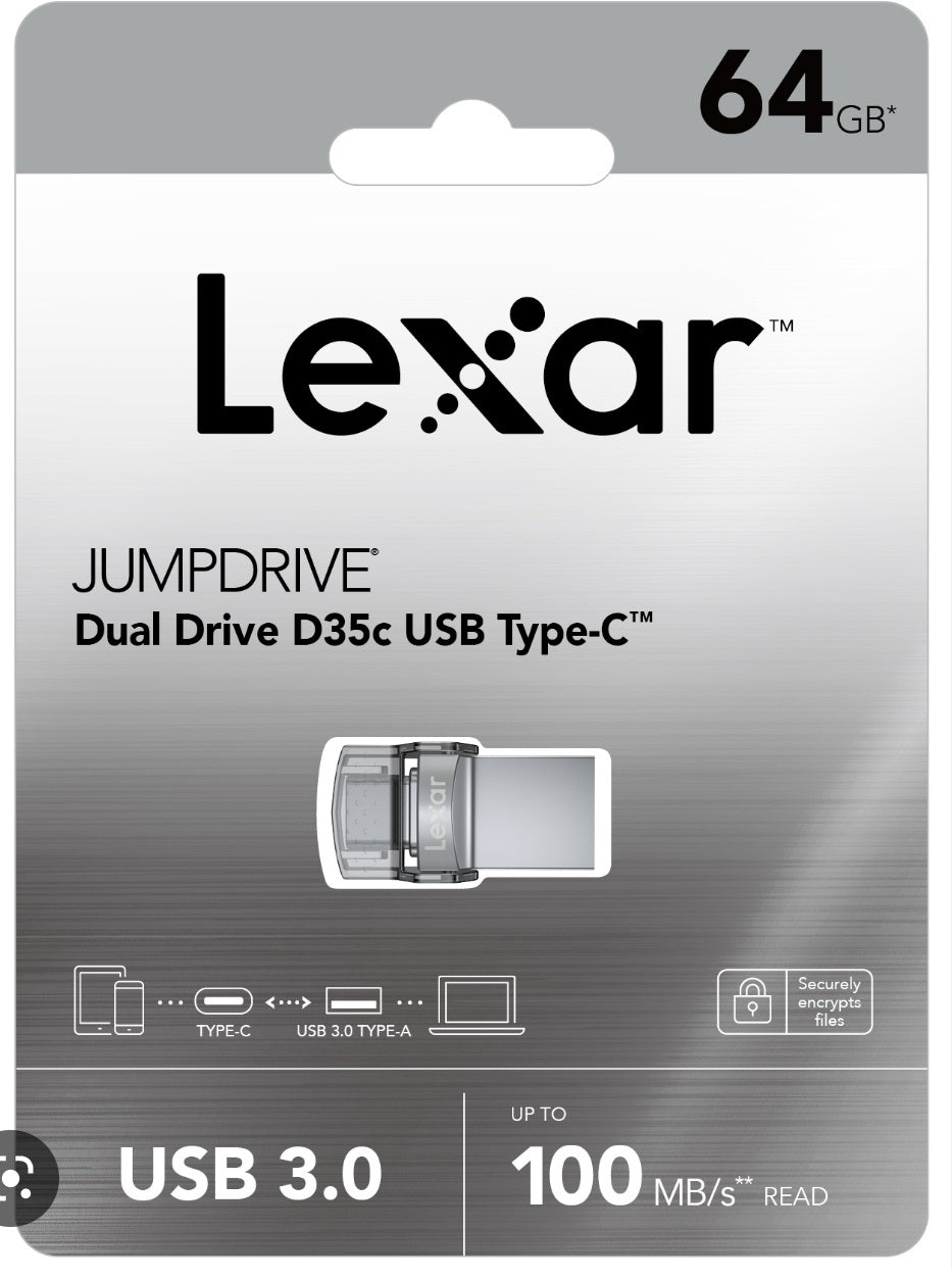 LEXAR  JumpDrive Dual Drive D35c Type-C/Type-A (USB 3.0)