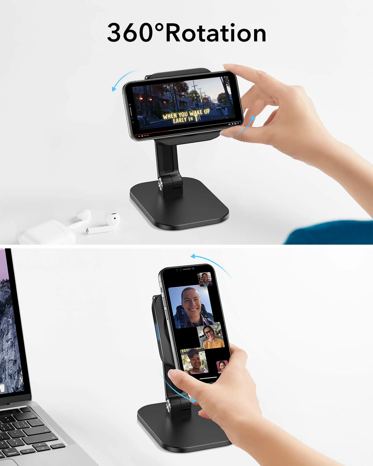 HaloLock™ Adjustable MagSafe Compatible Wireless Charging Stand (Sale)