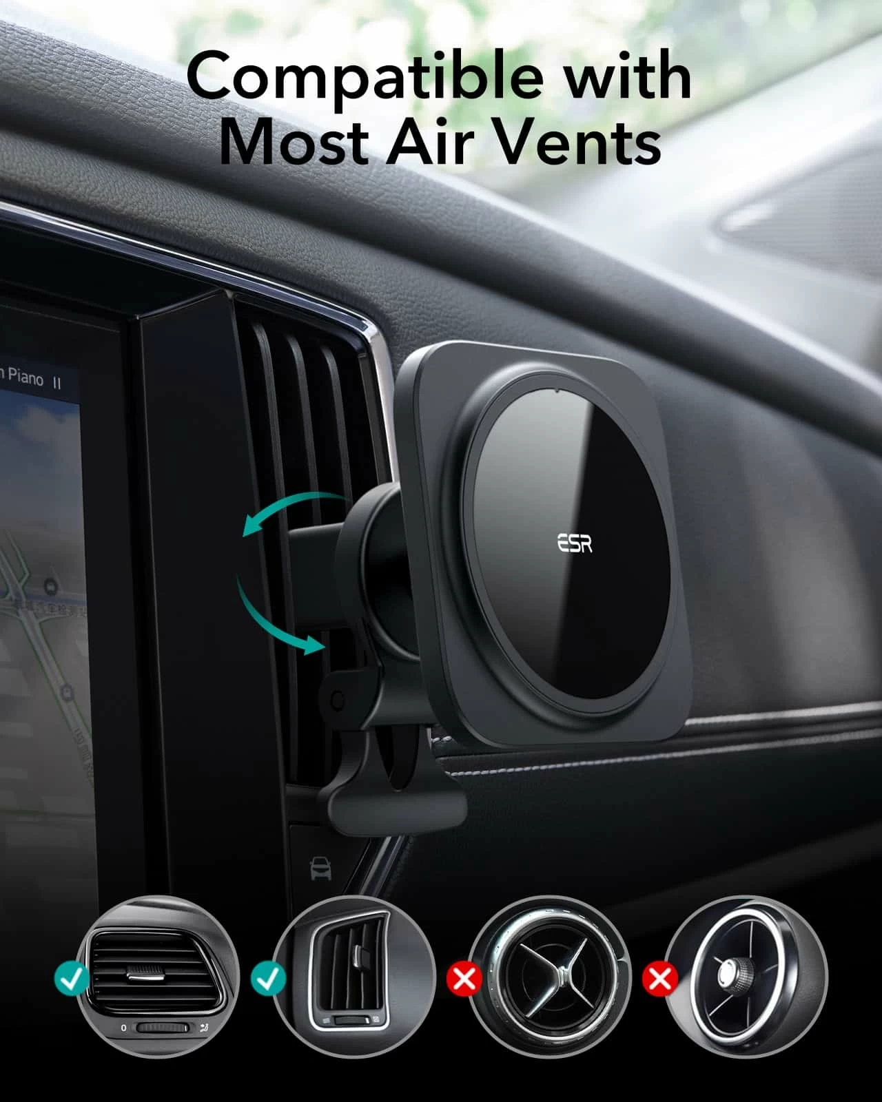 HaloLock™ Magnetic Car Phone Mount for iPhone 13/12 Series (Sale)