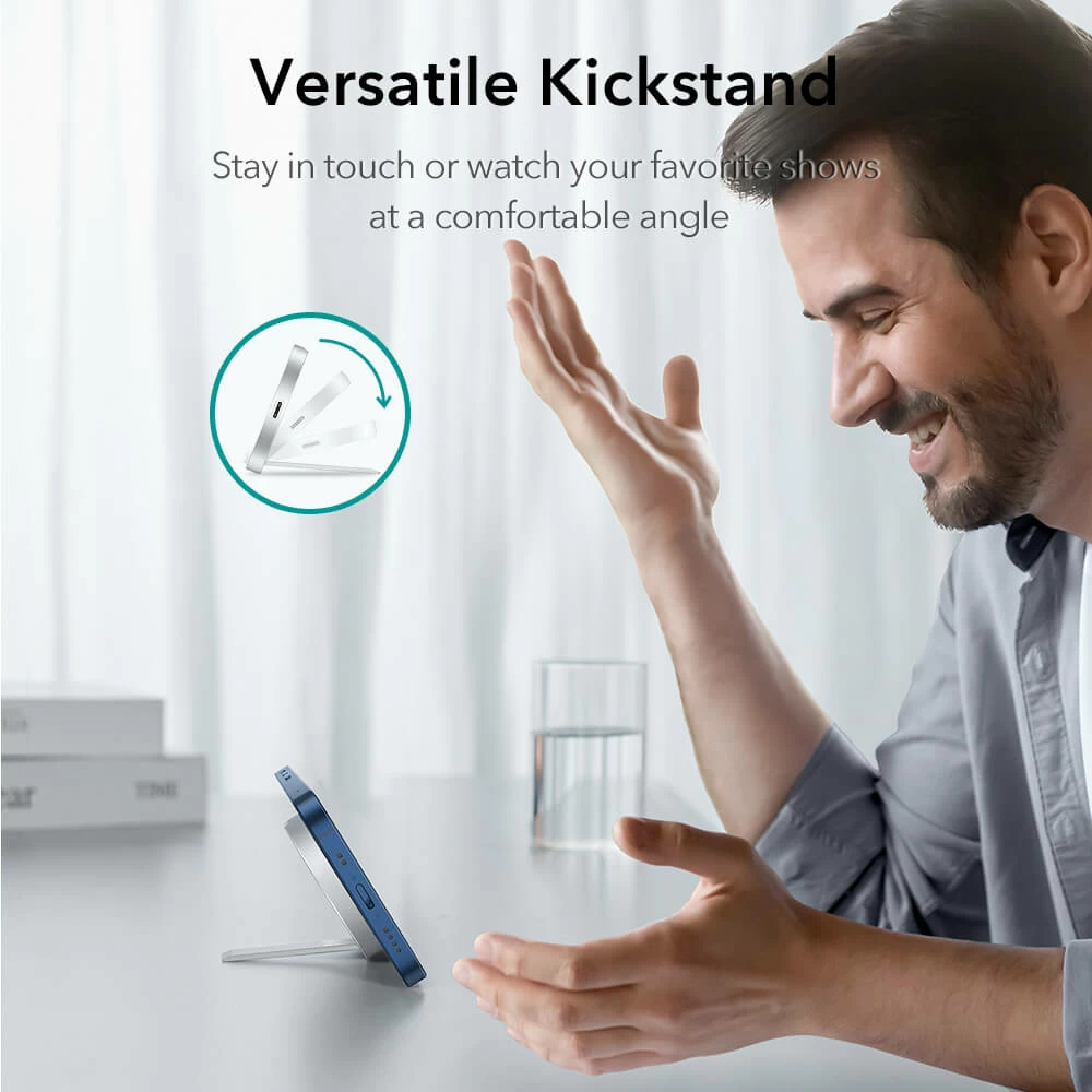 HaloLock™ Kickstand MagSafe Compatible Wireless Charger for iPhone 13/12 (Sale)