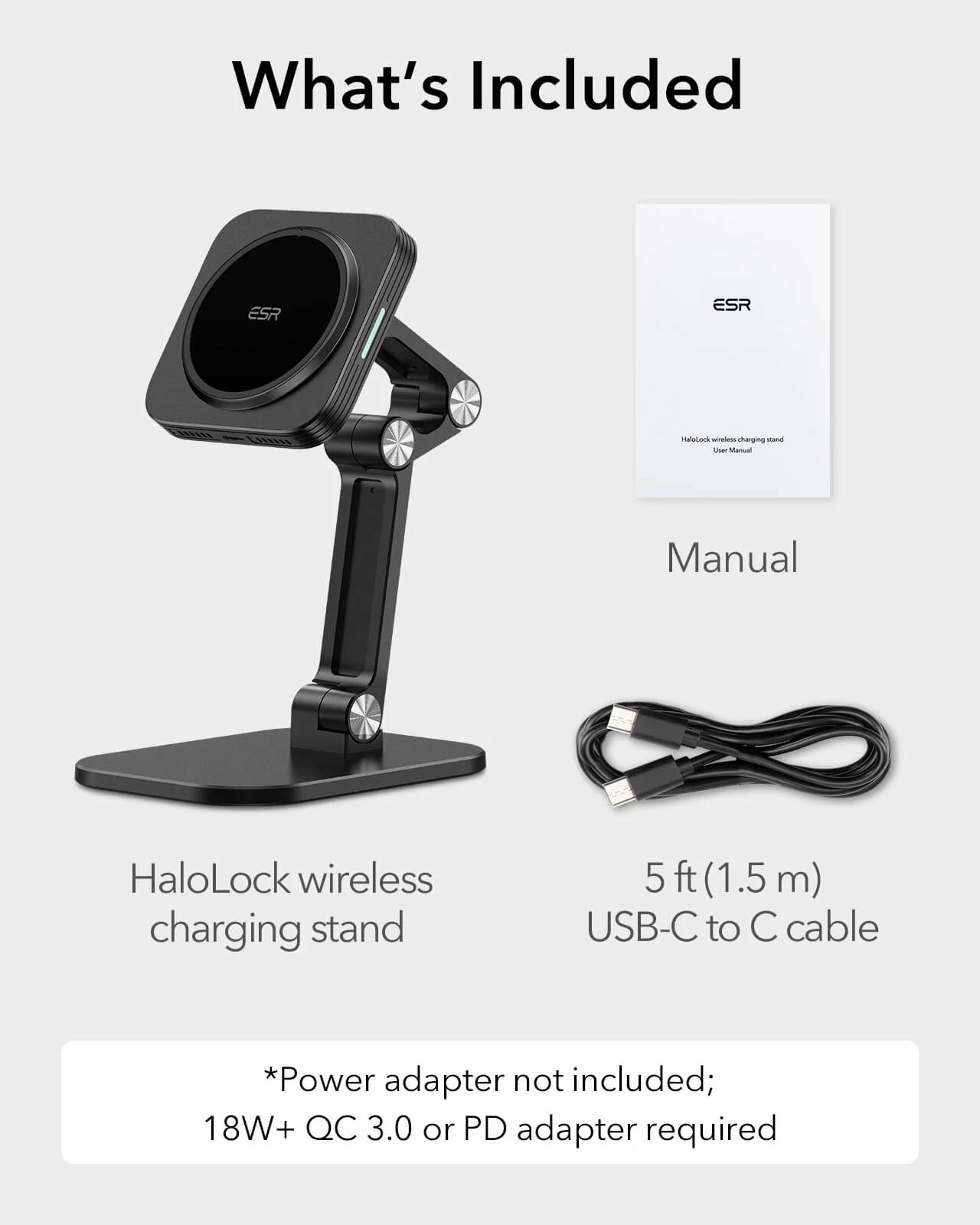 HaloLock™ Adjustable MagSafe Compatible Wireless Charging Stand (Sale)