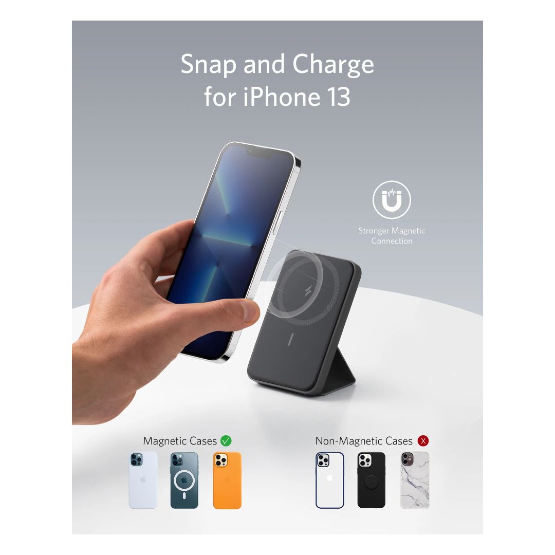 Anker PowerCore Magnetic 5k Battery Wireless Charger