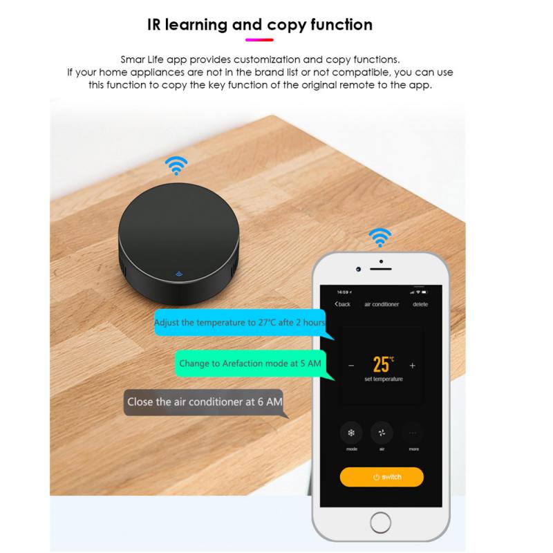 New CORUI Tuya WiFi Infrared Remote Control Smart Universal Smart Home Control TV DVD AUD AC Works With Alexa Google Home