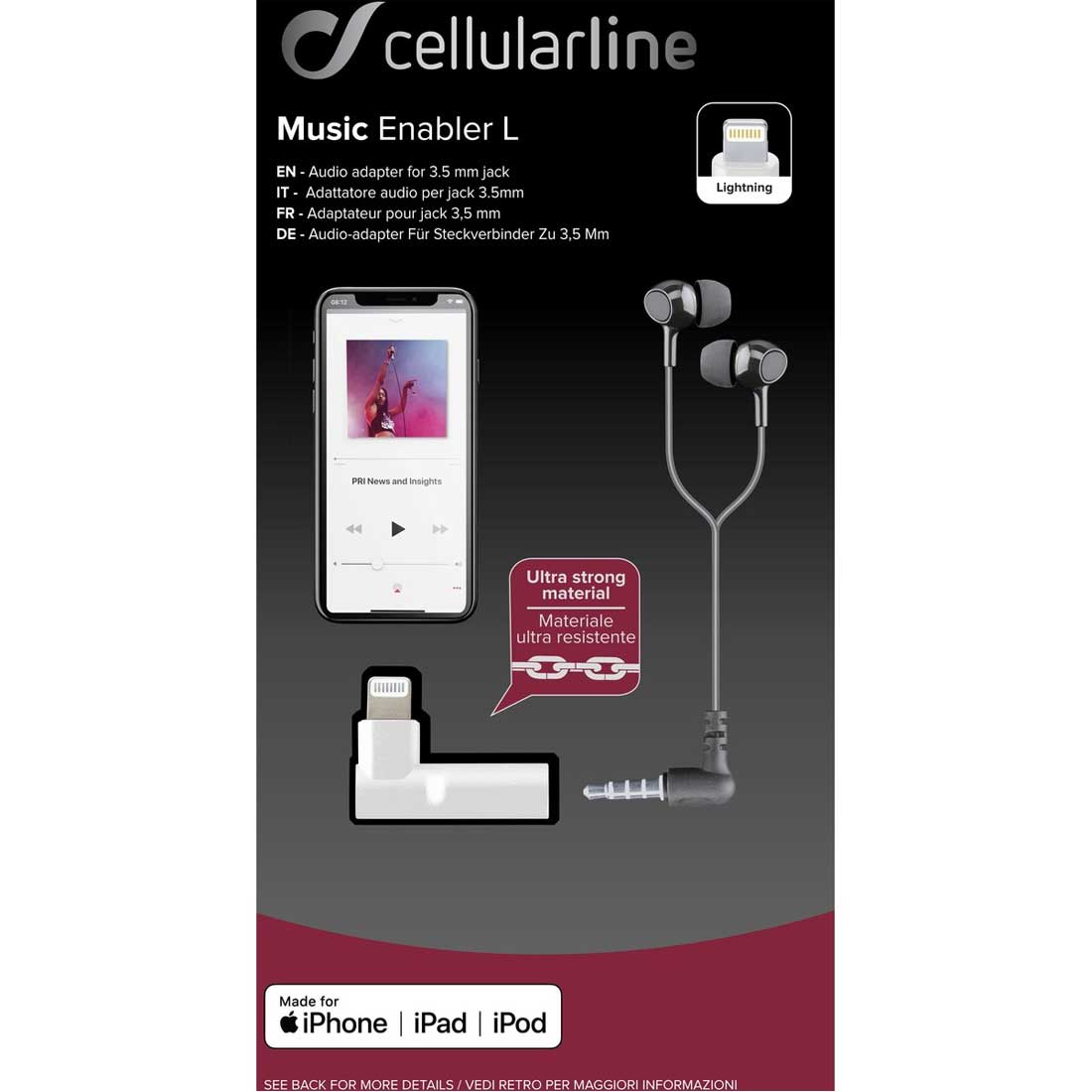 CELLULARLINE MUSIC ENABLER L MFI