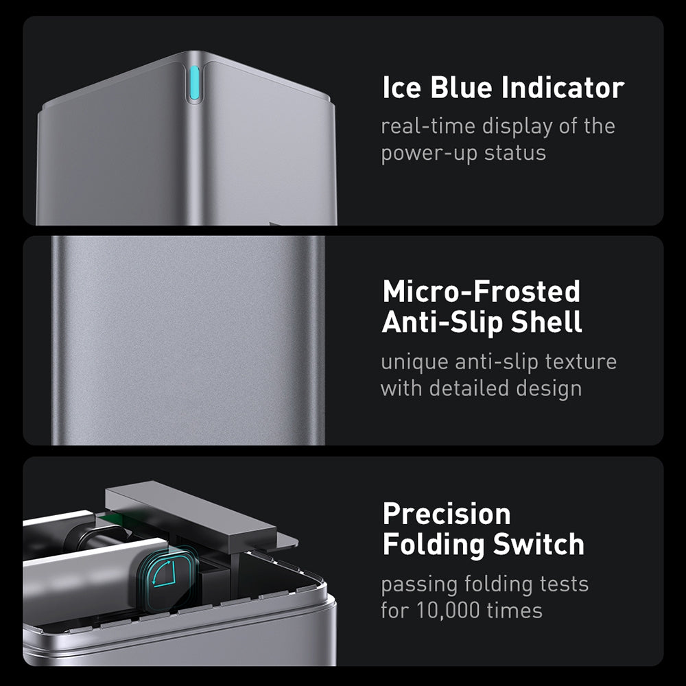 Baseus CCGP070012 GaN3 Pro 65W Dual USB-C   Type-C & USB GaN Fast Charger