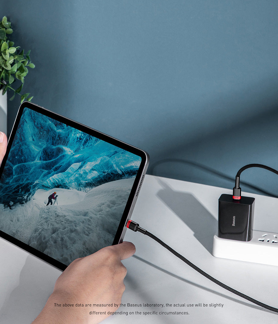 Baseus 100W USB C To USB Type C Cable USBC PD Fast Charging Charger Cord USB-C 5A Type C Cable 2M For Macbook and all new PC