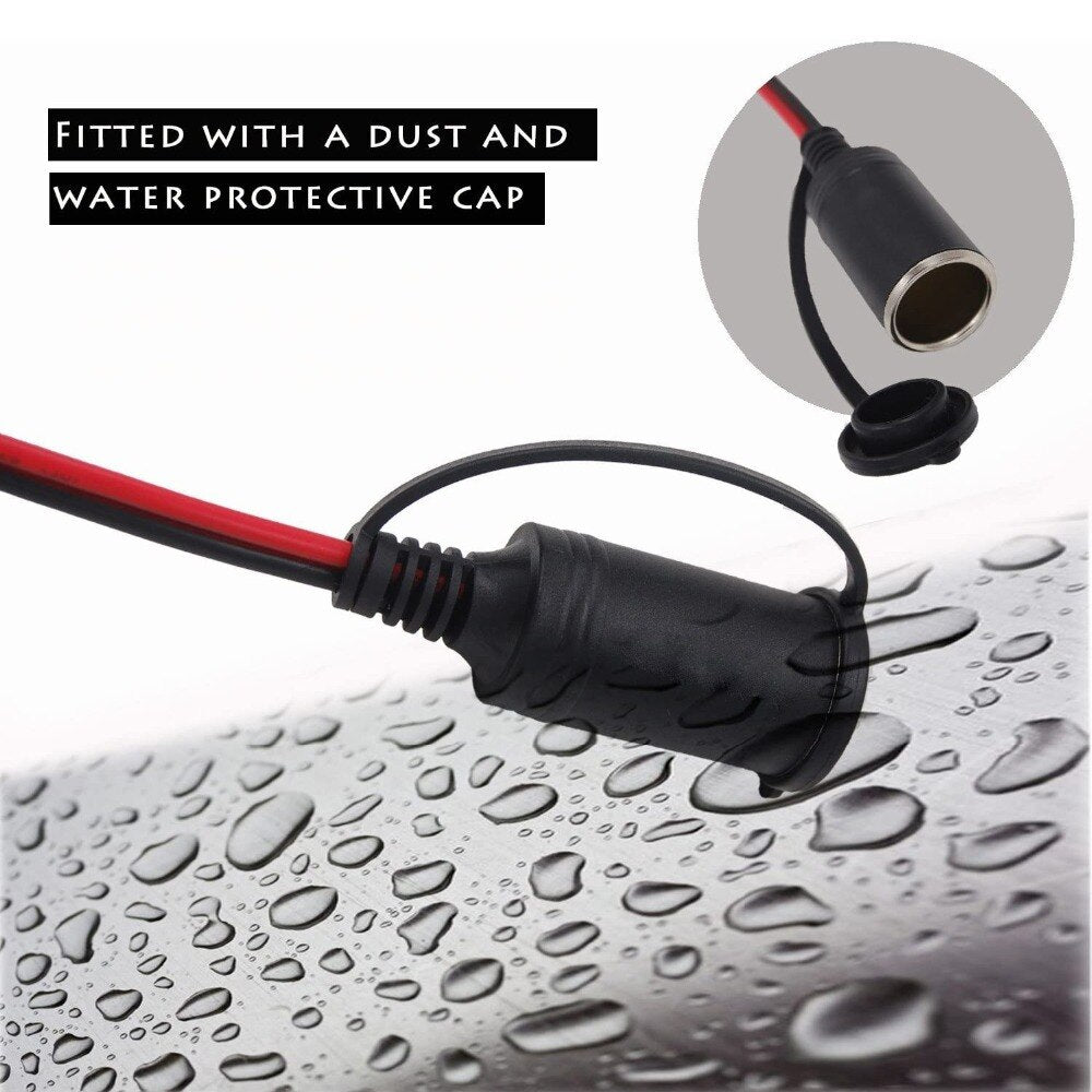 Car Socket Extension Cord Battery Clamp to Lighter Socket