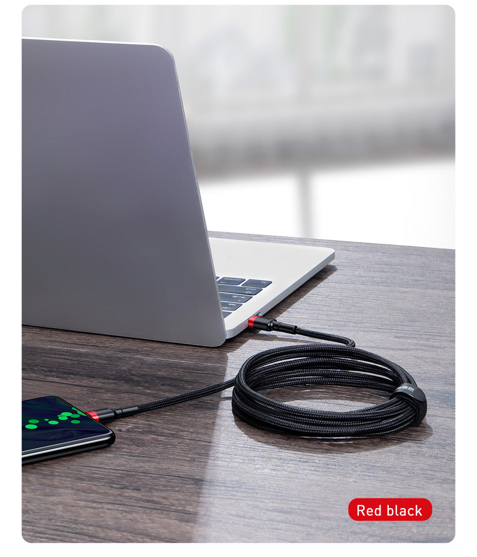 Baseus 100W USB C To USB Type C Cable USBC PD Fast Charging Charger Cord USB-C 5A Type C Cable 2M For Macbook and all new PC