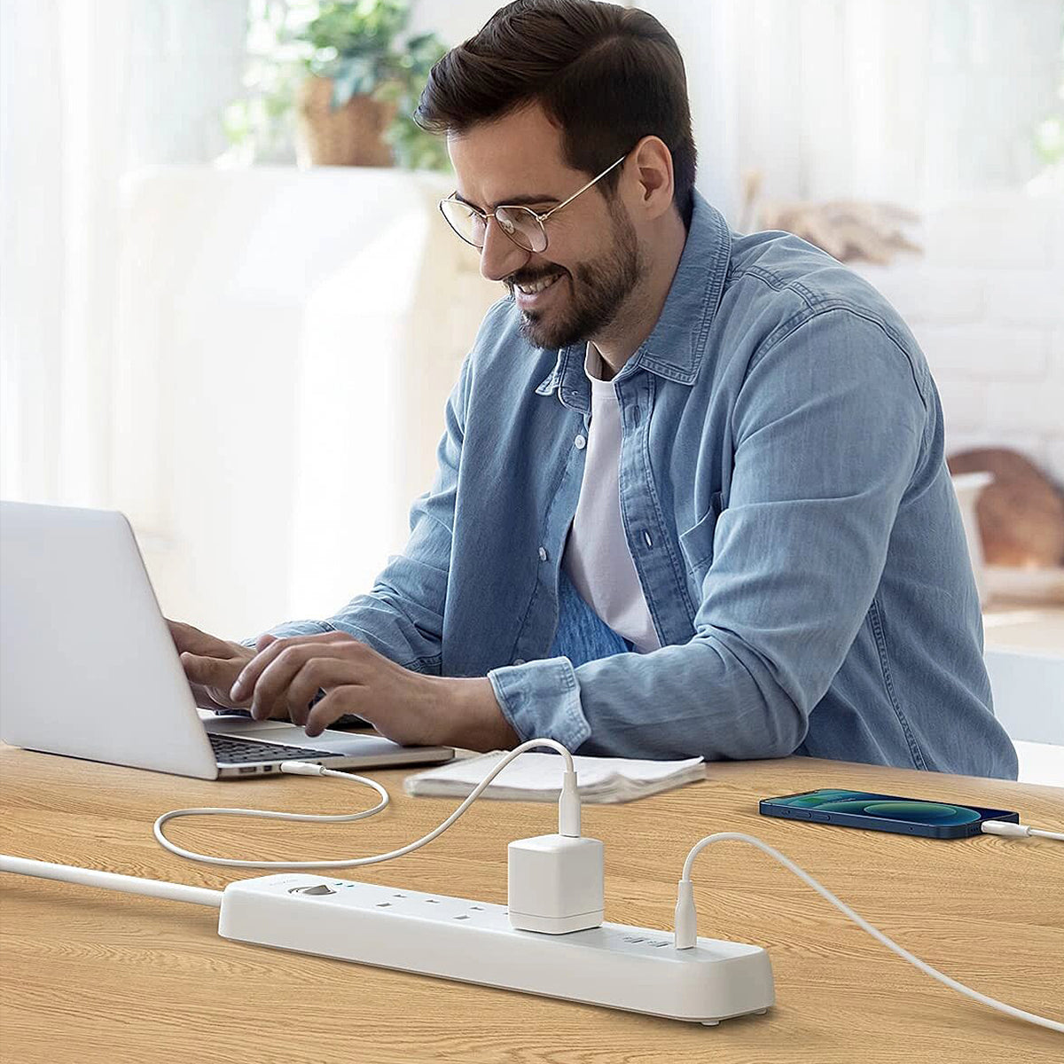 Anker Power Extend USB-C 3 Strip - White