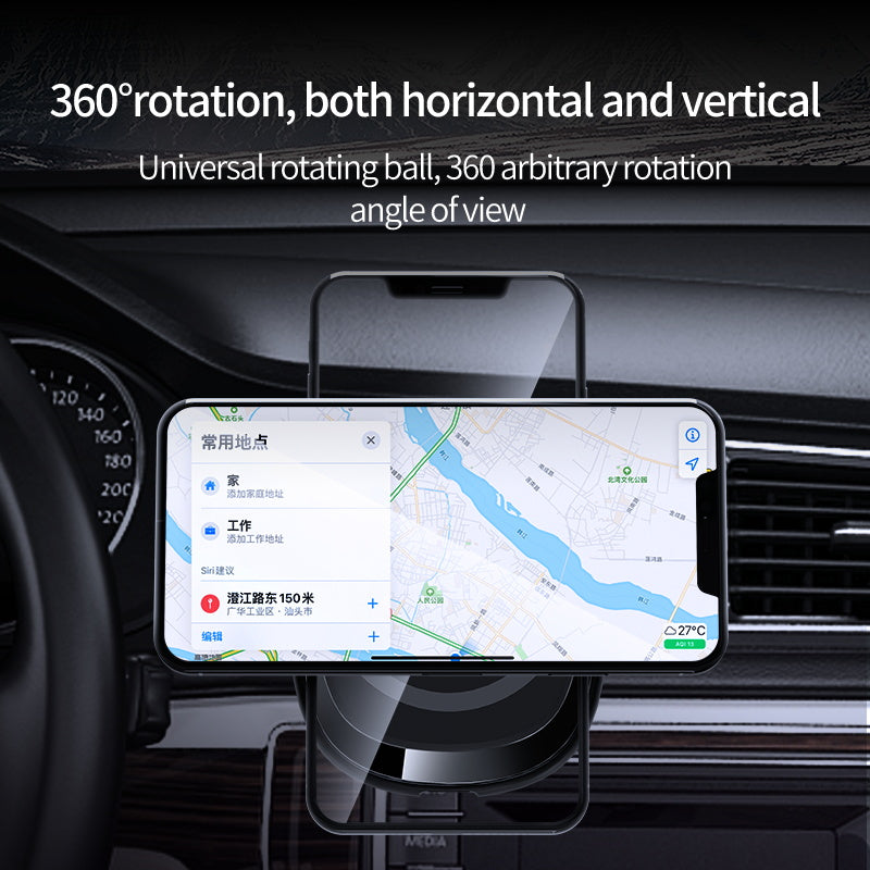 Magnetic Wireless Car Charger 15W Qi Car Charger Fast Wireless Car Holder Mount, Compatible for iPhone 13 12 Mini 12 Pro Max