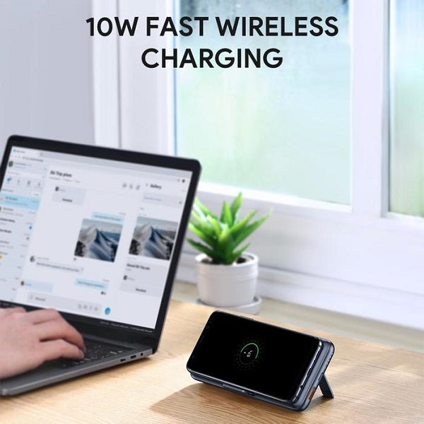 AUKEY 10000mAh Wireless Charging Power Bank with Foldable Stand - PB-WL02