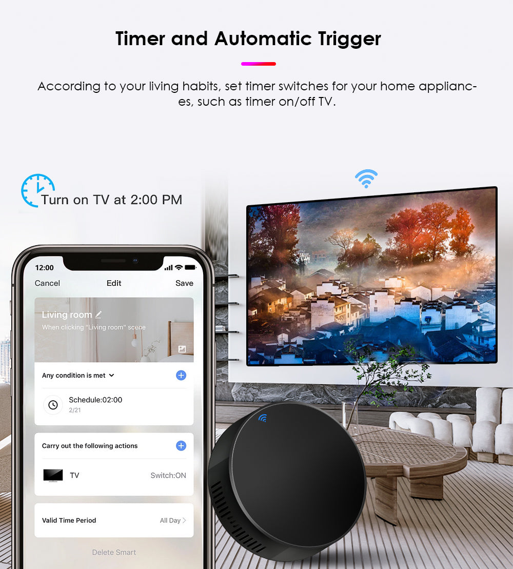 New CORUI Tuya WiFi Infrared Remote Control Smart Universal Smart Home Control TV DVD AUD AC Works With Alexa Google Home