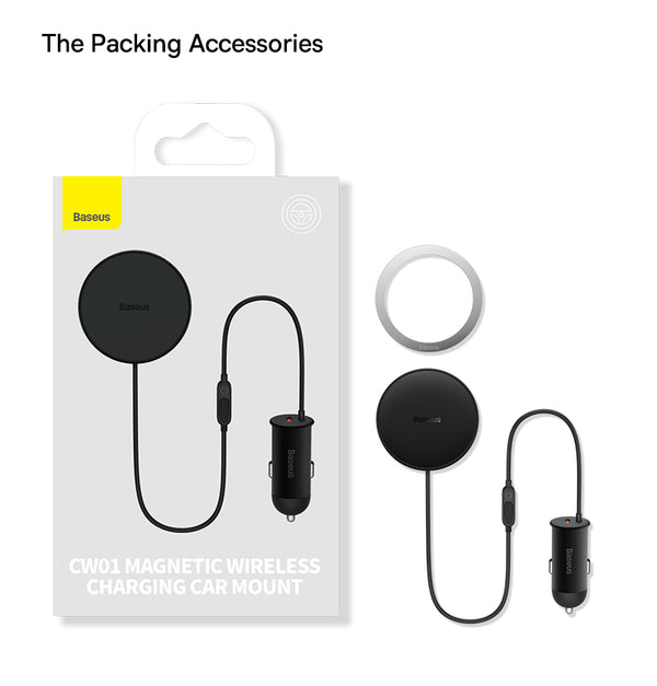 Baseus 40W Car Charger Magnetic Wireless Charger Phone Holder Stand Induction USB Type C Fast Charging For iPhone 14 Pro Max 13 New