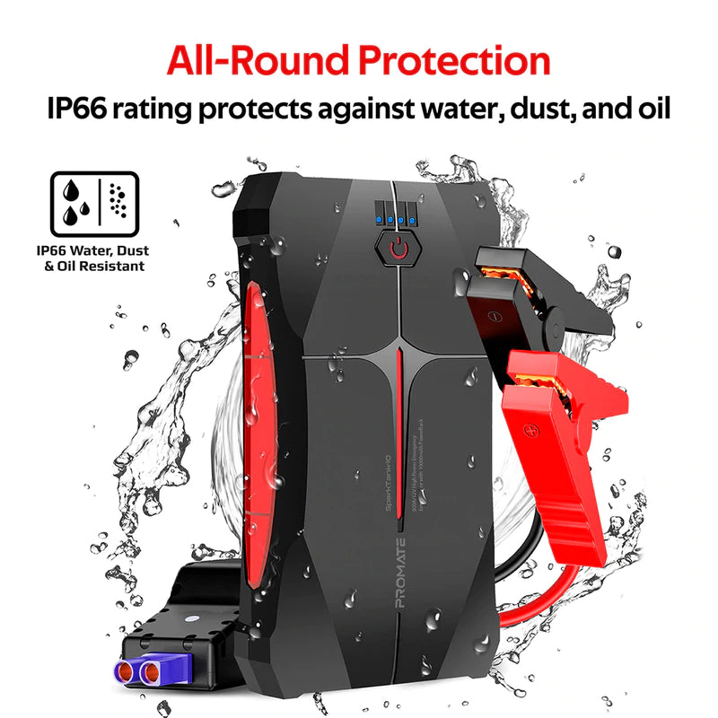 PROMATE SparkTank-10  800A-12V High Power Emergency Jump Starter with 10000mAh Power Bank (Sale)