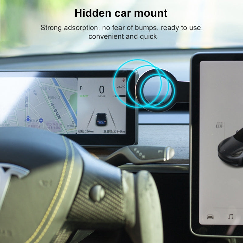 Magsafe Laptop Aluminum Alloy Magnetic Stand With 2 Magnetic Sheet  Silver