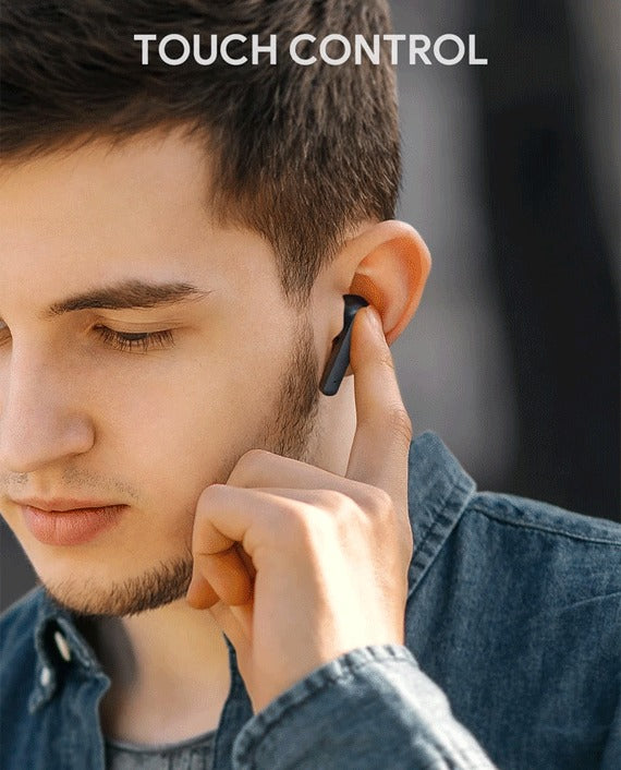 Aukey EP-N5 Hybrid Active Noise Cancelation Wireless Earbuds – Black