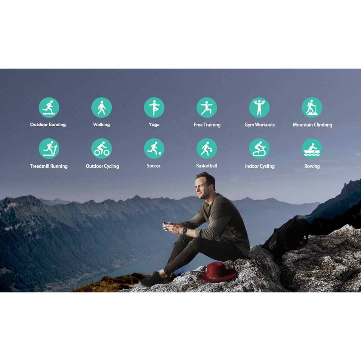 AUKEY Smartwatch Fitness Tracker 12 Activity Modes IPX6 Waterproof ( AUKEY LS02 ) New