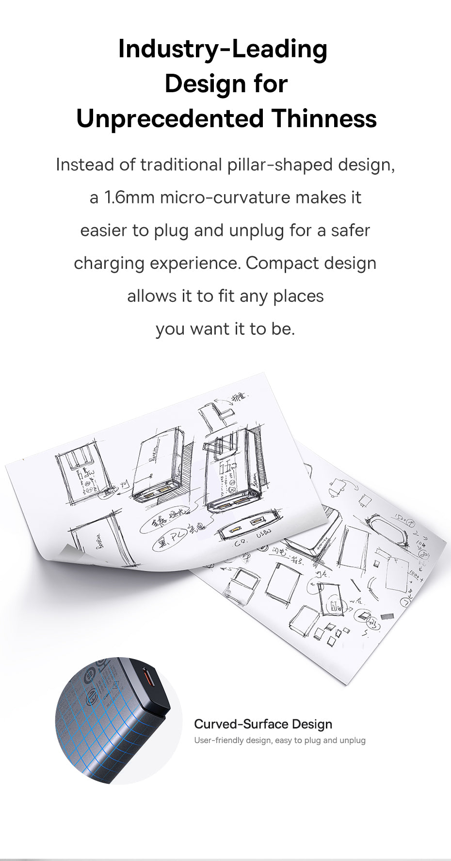 Baseus 65W GaN5 Charger Quick Charge  Portable Travel Charger Fast Charging For Laptop iPhone 14 13 & More