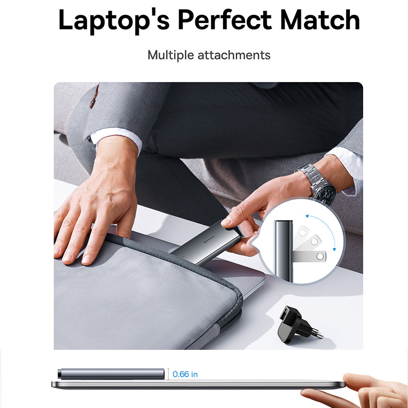 Baseus 65W GaN5 Charger Quick Charge  Portable Travel Charger Fast Charging For Laptop iPhone 14 13 & More