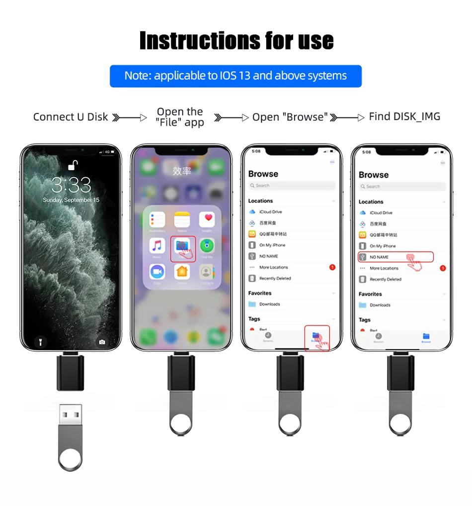 USB 3.0 OTG Adapter For iPhone - iOS 13 above New ( sale )