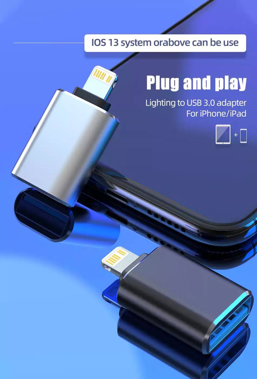 USB 3.0 OTG Adapter For iPhone - iOS 13 above New ( sale )