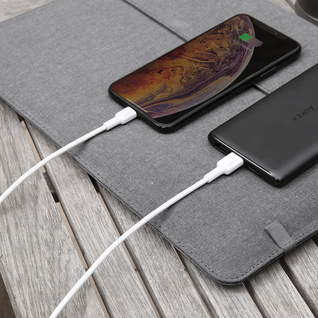 AUKEY CB-CL3 MFI Braided Nylon USB C To Lightning Cable