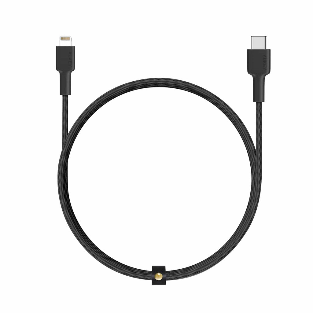 AUKEY CB-CL3 MFI Braided Nylon USB C To Lightning Cable
