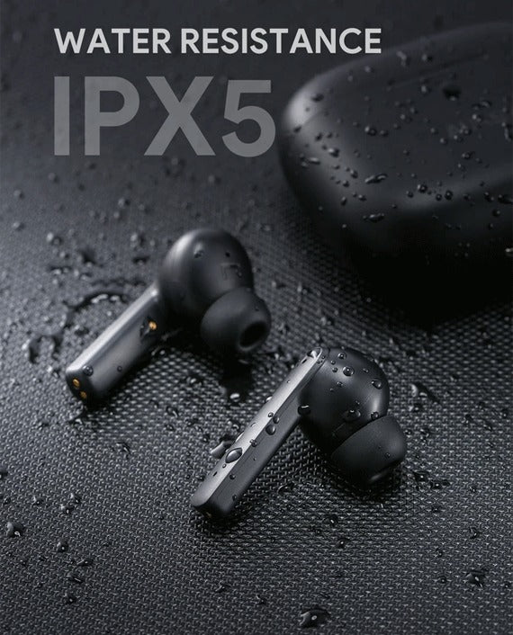 Aukey EP-N5 Hybrid Active Noise Cancelation Wireless Earbuds – Black